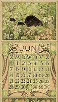 Image result for Vintage June Calendar