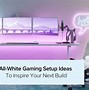 Image result for White Gaming Desk Setup