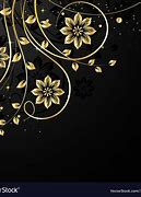 Image result for Black Background with Gold Flowers