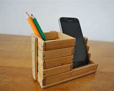 Image result for Desktop Phone Stand Wood