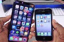 Image result for iPhone X with 3GS On Table