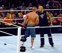 Image result for Dwayne Johnson vs John Cena in Resin