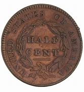 Image result for American Half-Cent Coin
