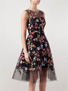 embroidery dress lyst oscar de renta floral embroidered tulle dress in embroidery dress lyst oscar de renta floral embroidered tulle dress in