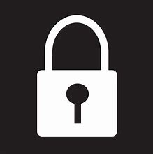 Image result for Lock Button Image Black and White with Notif