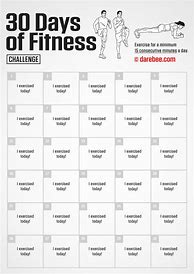 Image result for 30-Day Fitness Challenges Printable Charts
