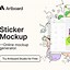 Image result for Sticker Mockup Free