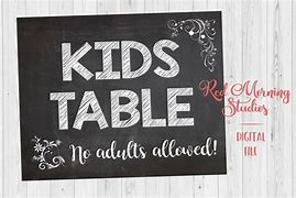 Image result for Kids Table Wedding Sign