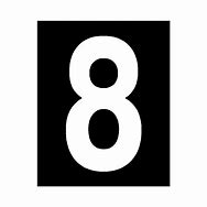 Image result for White Number 8 PNG