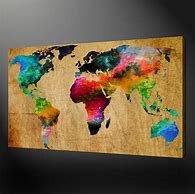 Image result for World Map Wall Art Canvas