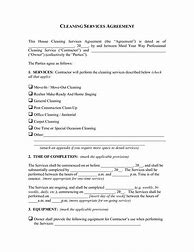 Image result for Cleaning Service Contract Form