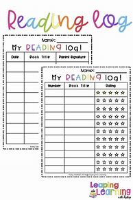 Image result for Preschool. Reading Log Printable