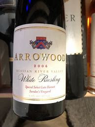 Image result for Arrowood Riesling Special Select Late Harvest Hoot Owl Creek