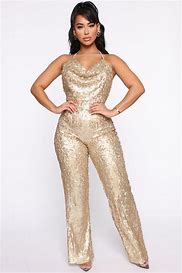 Image result for Black and Touch of Gold Jumpsuit