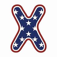 Image result for Letter X Designed with American Flag