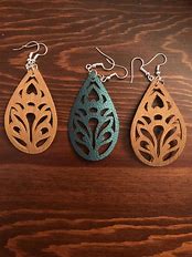 Image result for Lace Textured Faux Leather Earrings for Women