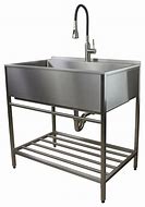 Image result for Wall Mount Stainless Steel Laundry Sink