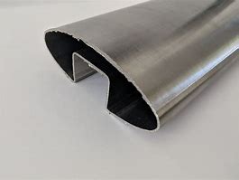 Image result for Stainless Steel Oval Cap Rails for Glass