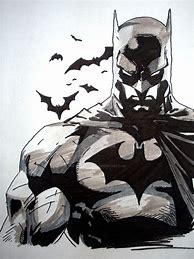 Image result for Black Batman Comic Drawing