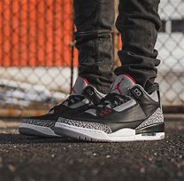 Image result for jordan retro 3 black cement