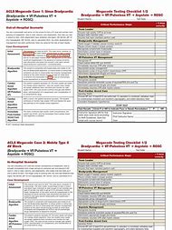 Image result for ACLS Megacode Algorithm Cheat Sheet