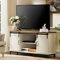 Image result for TV Stand with Barn Doors