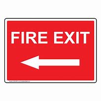 Image result for Fire Exit Sign Left Arrow