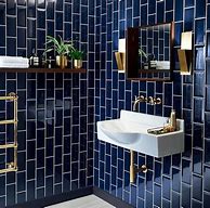 Image result for Navy Blue Bathroom Tiles