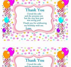 Image result for Happy Birthday Thank You Card