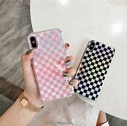 Image result for iPhone X Checkered Cases Rainbow