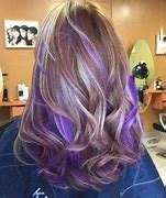 Image result for Gray Hair with Purple Highlights