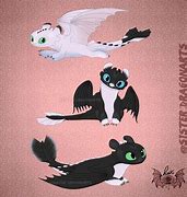 Image result for Light Fury Dragon and Toothless Babies