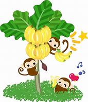 Image result for Monkey Banana Tree Clip Art