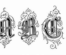 Image result for Gothic Letter Stencils O