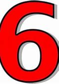 Image result for Printable Red Number 6