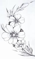 Image result for Flower Drawings in Black and White