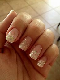 Image result for French Nail Designs with Glitter