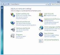 Image result for Windows 7 Control Panel