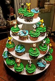 Image result for Safari Theme Baby Shower Cupcakes