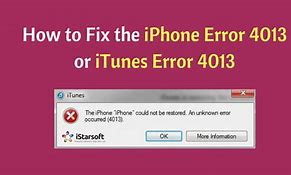 Image result for iPhone Restore Error Code 4013