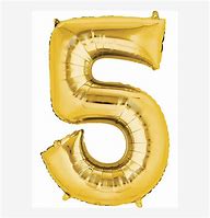 Image result for numbers 5 balloons