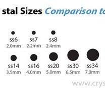 Image result for Flat Back Crystals Size Chart