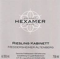 Image result for Hexamer Meddersheimer Altenberg Riesling Kabinett