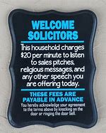 Image result for No-Solicitation Signs Funny
