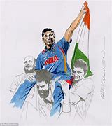 Image result for Indian Cricket Fan Art