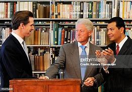 Image result for Gavin Newsom and Bill Clinton