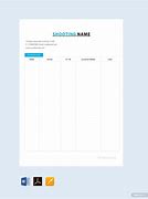 Image result for Shooting Schedule Pages Template