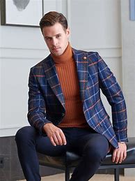 Image result for What to Wear with a Navy Checkered Jacket
