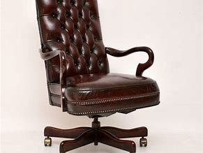 Image result for Antique Leather Desk Chair