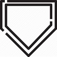 Image result for Home Plate Clip Art Black and White